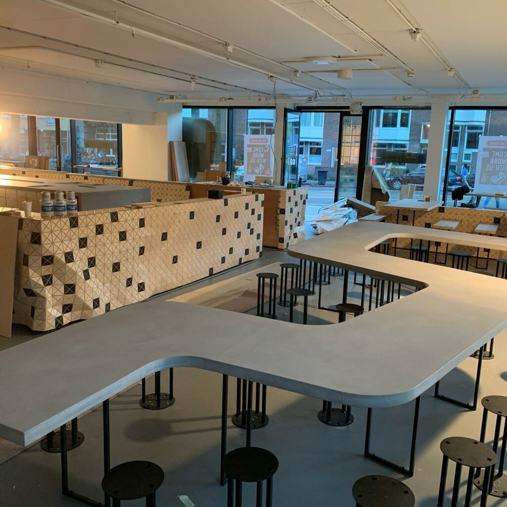 Betonciré tafels Horeca Amsterdam